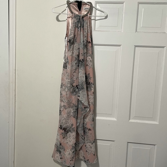 Calvin Klein pink floral midi / maxi dress - Picture 2 of 2
